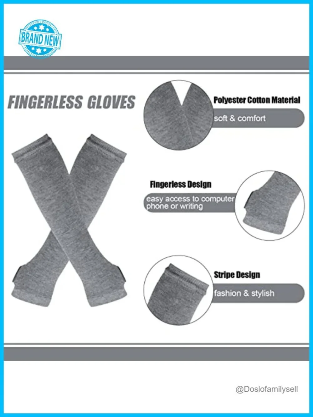 Striped Knee High Socks and Fingerless Arm Warmers Set for Costume